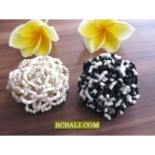 Beaded Finger Rings Flowers Designs